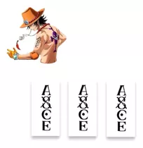 Tatuaje Temporal One Piece Monkey Luffy Ace Tattoo 3 Piezas