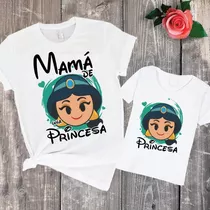 Combo Remera Madre E Hija Princesa Jazmín Disney Mujer Nena