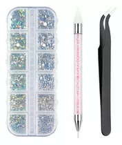 Cristales Ab De Uñas Deco Art Rhinestones Pinza Y Selector