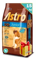 Comida Astro Junior 15 Kg + Biscrock Y Dosificador +  Envío 