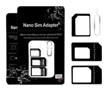 Kit Adaptador De Chip Celular 3 X 1 Nano Micro Mini Sim Card