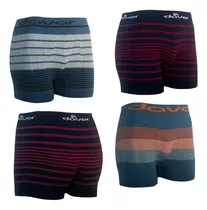 Pack X3 Boxer Davor Algodon Rayado S/costura Especial Xxxl