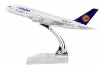 Miniatura De Avião Airbus A380 Lufthansa Metal 16cm