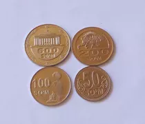 4 Moedas Do Uzbequistão De 2018 Lote 53