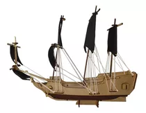 Quebra Cabeça 3d Navio Pirata  Mdf