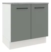 Mueble De Cocina Madesa 2 Puertas 80 Cm Color Gris