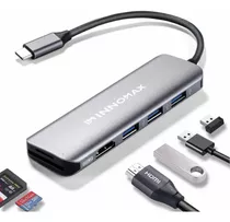 7-in-1 Usb-c /thunderbolt 3 Hub Adaptador Con 4k Hdmi 3 Usb 