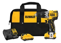 Taladro Percutor Atornillador Inalámbrico De 10mm Dewalt Dcd706f2 12v + 2 Baterías De 2ah + Accesorio Con Bolso