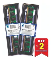 Memória Kingston Ddr2 2gb 667 Mhz Desktop Kit 02 Unid