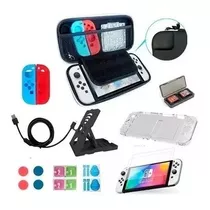 Estuche + Vidrio + Funda + Otros  Para Nintendo Switch Oled