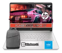 Laptop Hp 14 Intel Celeron N4120 128gb 8gb Ram W11h  + Kit