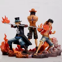 Figura De Colección | One Piece | 3 Piezas Luffy Ace & Sabo