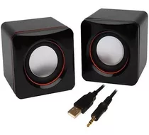 Kit Caixa Caixinha Som Portátil 3w Usb Rca Para Tv Audio Out