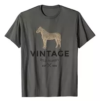 Vintage Wild Horses - Playera De Moda Envejecida De Caballo