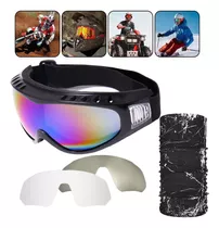 Goggles Motocross Esquí Tacticos Gafas Montar Antiniebla Set