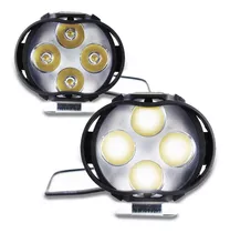 Faro 4 Hiper Led Ovalo Auxiliar Con Estrobo 10 Pares