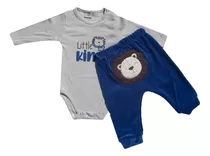 Conjunto Body Manga Larga Little King Y Pantalón 24107 Yb