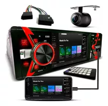 Rádio 1 Din Som Carro Mp5 Bluetooth Usb 240 W Rms + Câm Ré