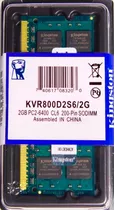 Memória Kingston Ddr2 2gb  800 E 667  Mhz Notebook 16 Chips