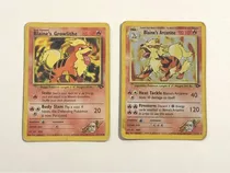 Blaines Growlithe E Blaines Arcanine Cartas Pokemon