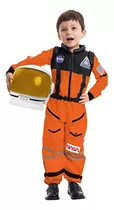 Disfraz De Astronauta Naranja Con Casco (pequeño)