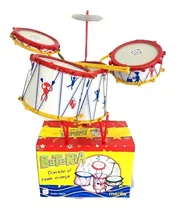 Mini Bateria Musical Infantil , Tambor, Baquetas Completa