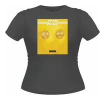 Polera Mujer Algodon Premium Star Wars Androide C3po