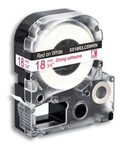 Cinta Epson Lk-5wbn 18mm 8metros Para Lw-300 Lw-400 Lw-600p