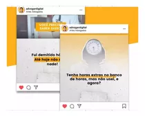 120 Posts Artes Canva Para Advogados Trabalhista + Legendas