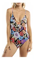 Rusty Floral Mix One Piece Ld Traje Baño Mujer