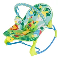 Cadeirinha De Descanso Musical New Rocker Azul - Color Baby Cadeira De Balanço De Bebê Musical Azul - Color Baby