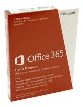 Microsoft Office 365 Home Premium 1 Ano 5 Pcs Ou Macs
