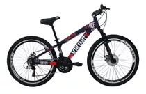 Bicicleta Vikingx Xwide Aro 26 Freio A Disco Roxo Laranja