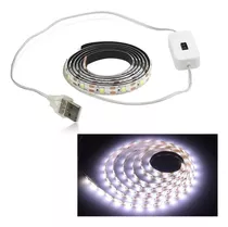 Tira Luz Led Blanca 2mts Con Sensor Para Cocina Baño Armario