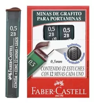 Pack Minas Portaminas 0.5mm 2b Faber X12 Uni X 12 Tubos