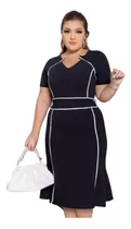 Vestido Feminino Plus Size Midi Evangelico Festa Social Top