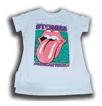 Remera Rock Rolling Stone American Tour 81 Blanca Lupe Store