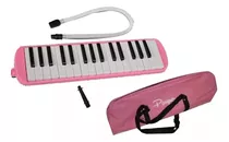 Melodica A Piano Parquer 32 Notas Rosa Con Funda Manguera