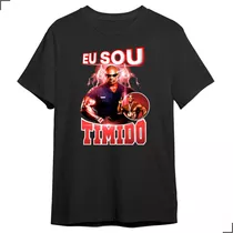 Camisa Algodão Academia Frase Engraçado Eu Sou Tímido Meme