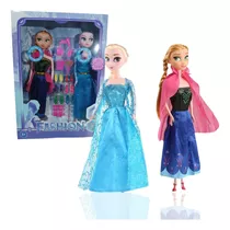 Kit 2 Boneca Anna E Elsa Frozen 30cm Musical + Acessórios