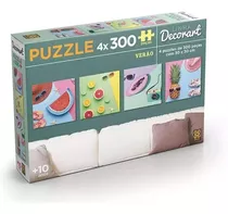 Quebra-cabeça Puzzle P0300 X 4 Decorart Verao 03588 Grow