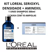 Kit Loreal Serioxyl Shampoo 300ml + Caixa Aminexil 10x6ml