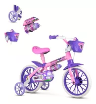 Bicicleta Infantil Feminina Cat  Aro 12 Nathor Rodinhas