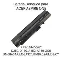 Bateria Generica Nueva Para Laptop Acer Aspire One (um08a31)