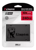 Ssd Kingston A400 240gb Sata Iii Leitura 500mb/s Gravação 350mb/s Sa400s37/240g