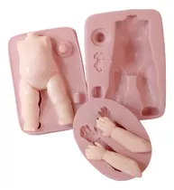 Molde Silicone -kit Corpo Bipartido Boneca Chuca 11cm