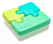 Contenedor De Comida Puzzle Melii Color Celeste