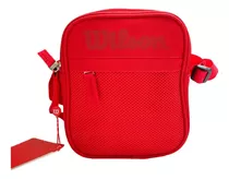 Bolso Manos Libres Cartera De Mano Wilson A Bandolero Acabado De Los Herrajes Pvc Color Rojo Color De La Correa De Hombro Igual Diseño De La Tela Malla