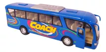 Ônibus Coach Com Detalhes 1:64 Azul