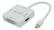 Adaptador Video Mini Displayport A Hdmi Dvi Vga Mac 3 En 1.